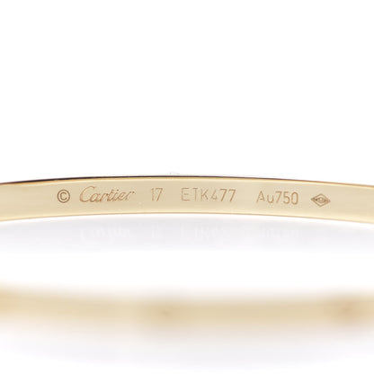 Cartier 18K Yellow Gold Small LOVE Bracelet 17 4 of 6