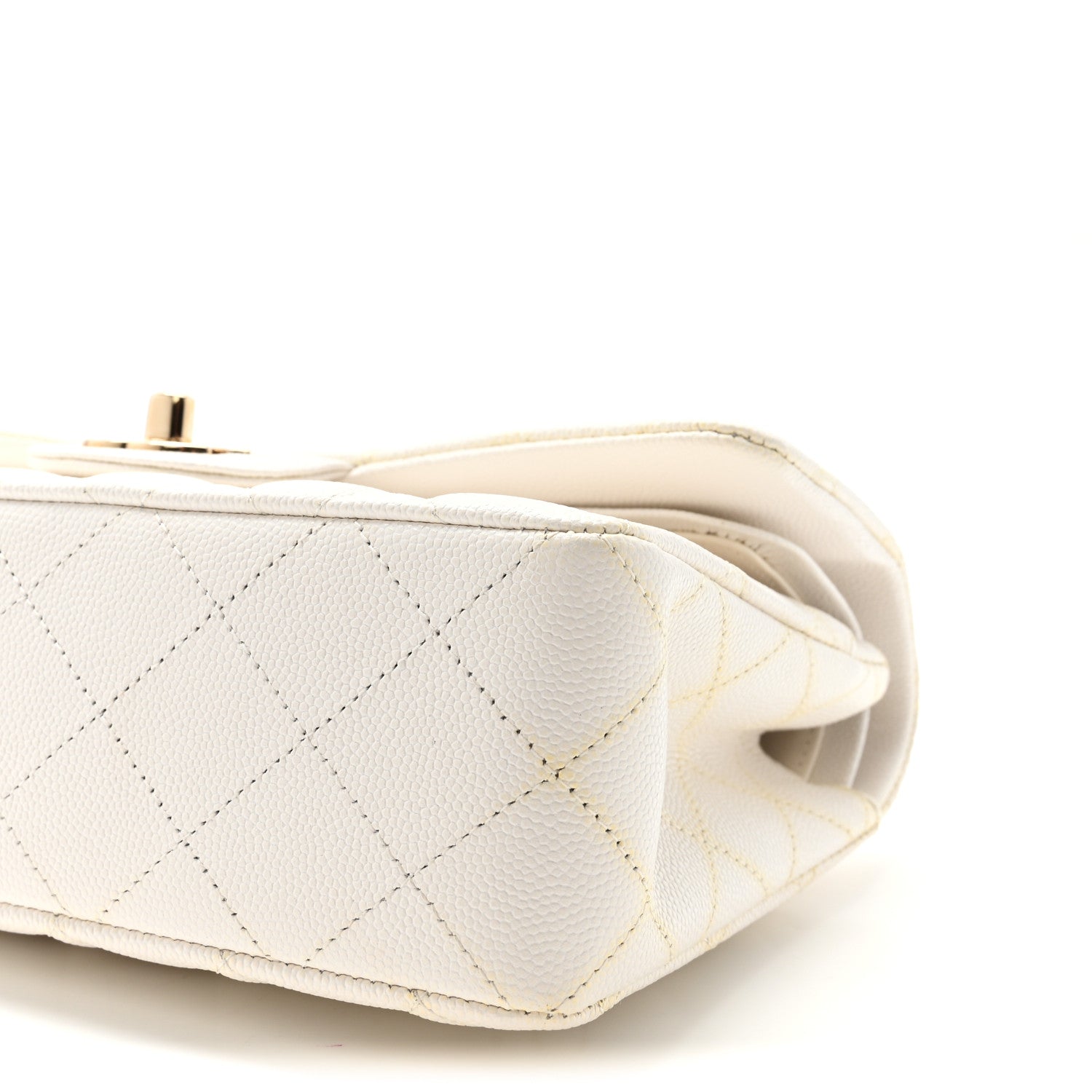Chanel Caviar Quilted Small Double Flap White 10 of 10