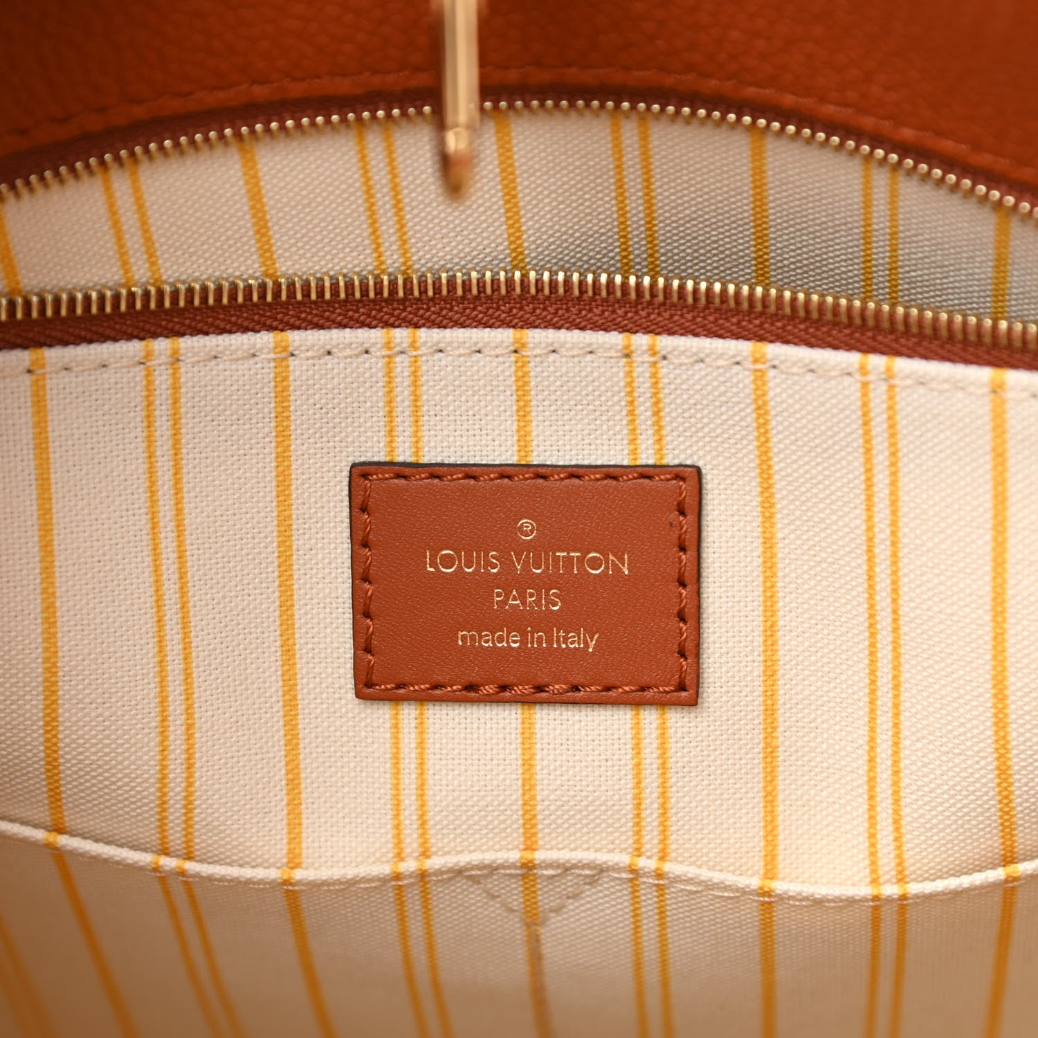 Louis Vuitton Raffia Calfskin Monogram Giant Onthego MM Tan 6 of 7