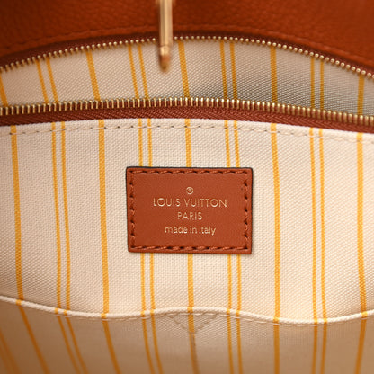 Louis Vuitton Raffia Calfskin Monogram Giant Onthego MM Tan 6 of 7
