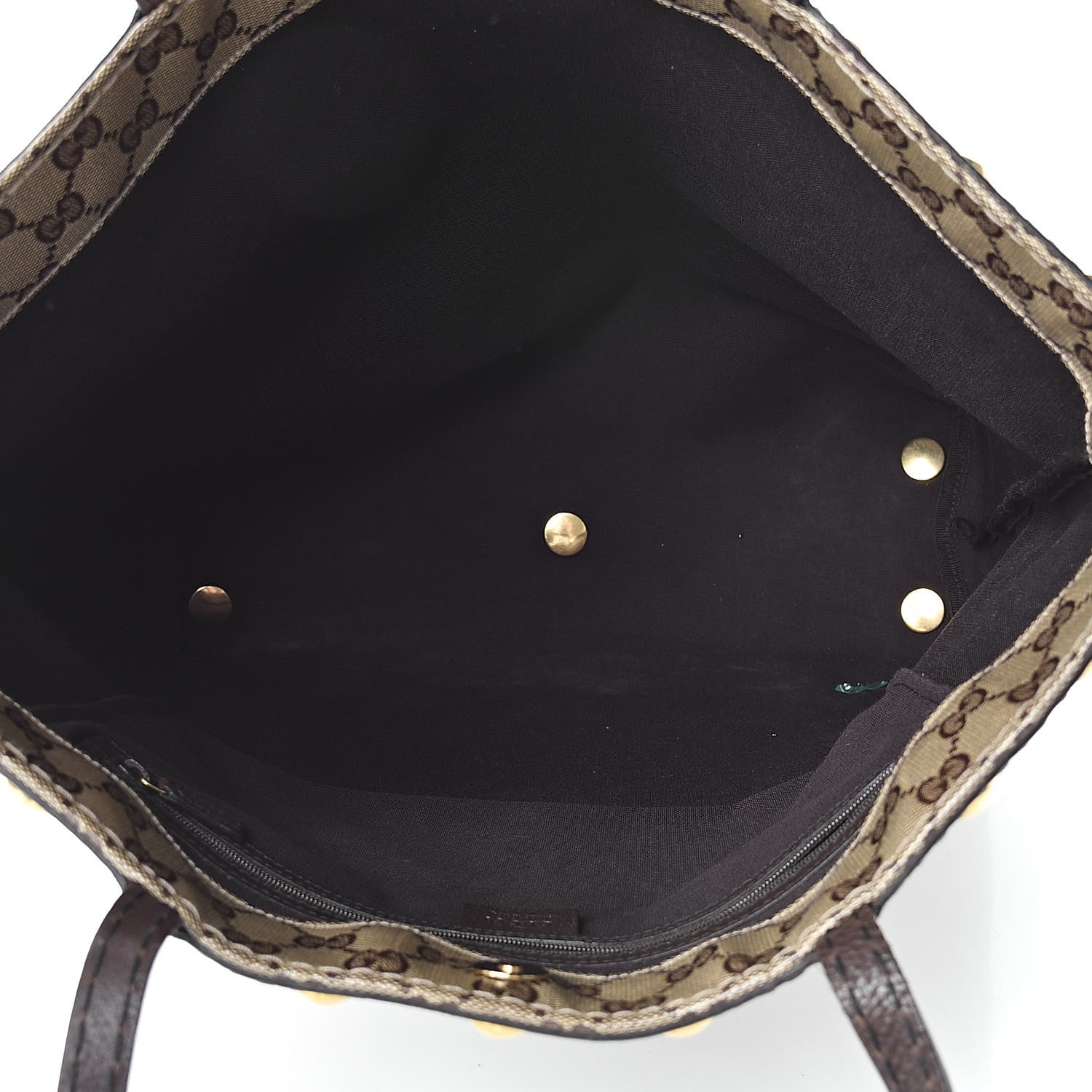 Gucci Crystal Monogram Large Babouska Vertical Shopping Tote Brown 5 of 14