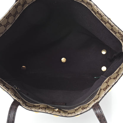 Gucci Crystal Monogram Large Babouska Vertical Shopping Tote Brown 5 of 14