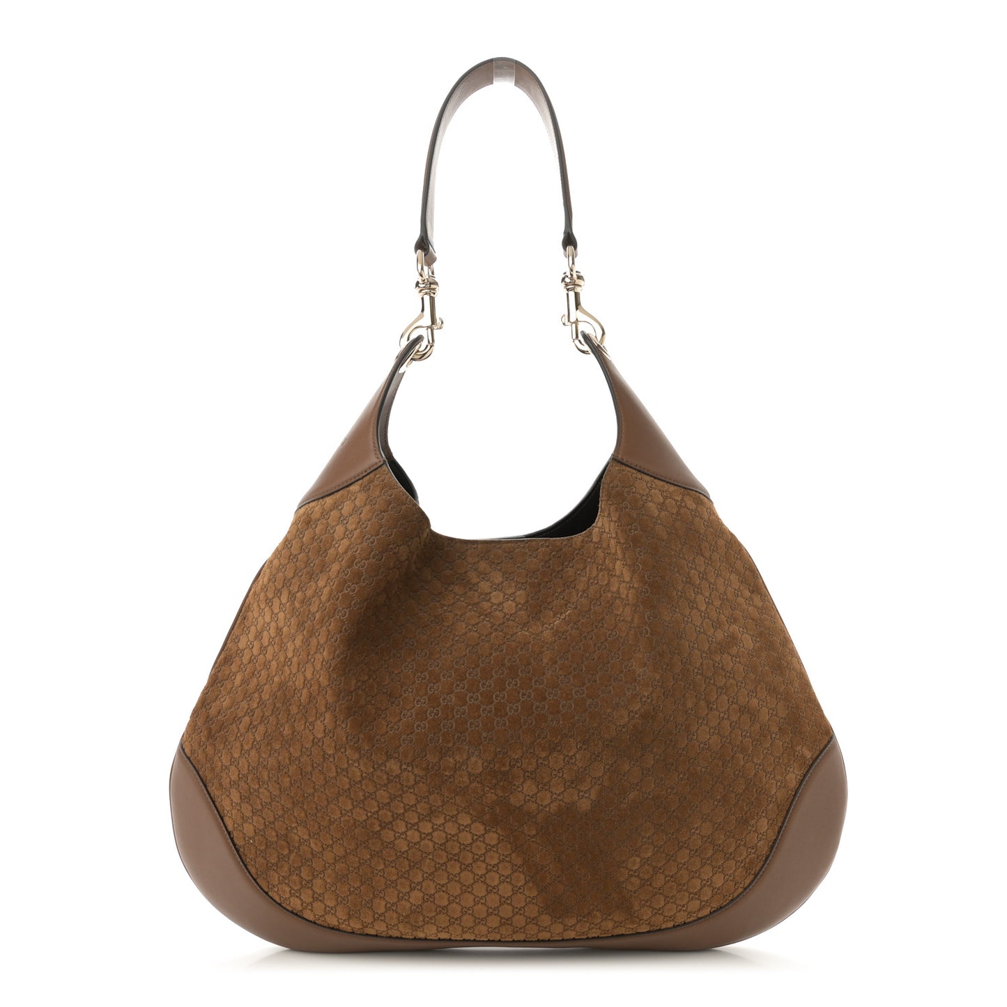 GG Suede B Large Shoulder Bag Brown