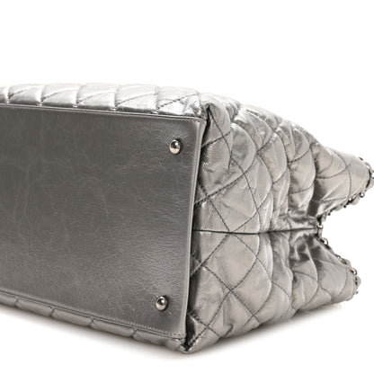 Chanel Metallic Calfskin Small Chain Me Tote Silver 10 of 11