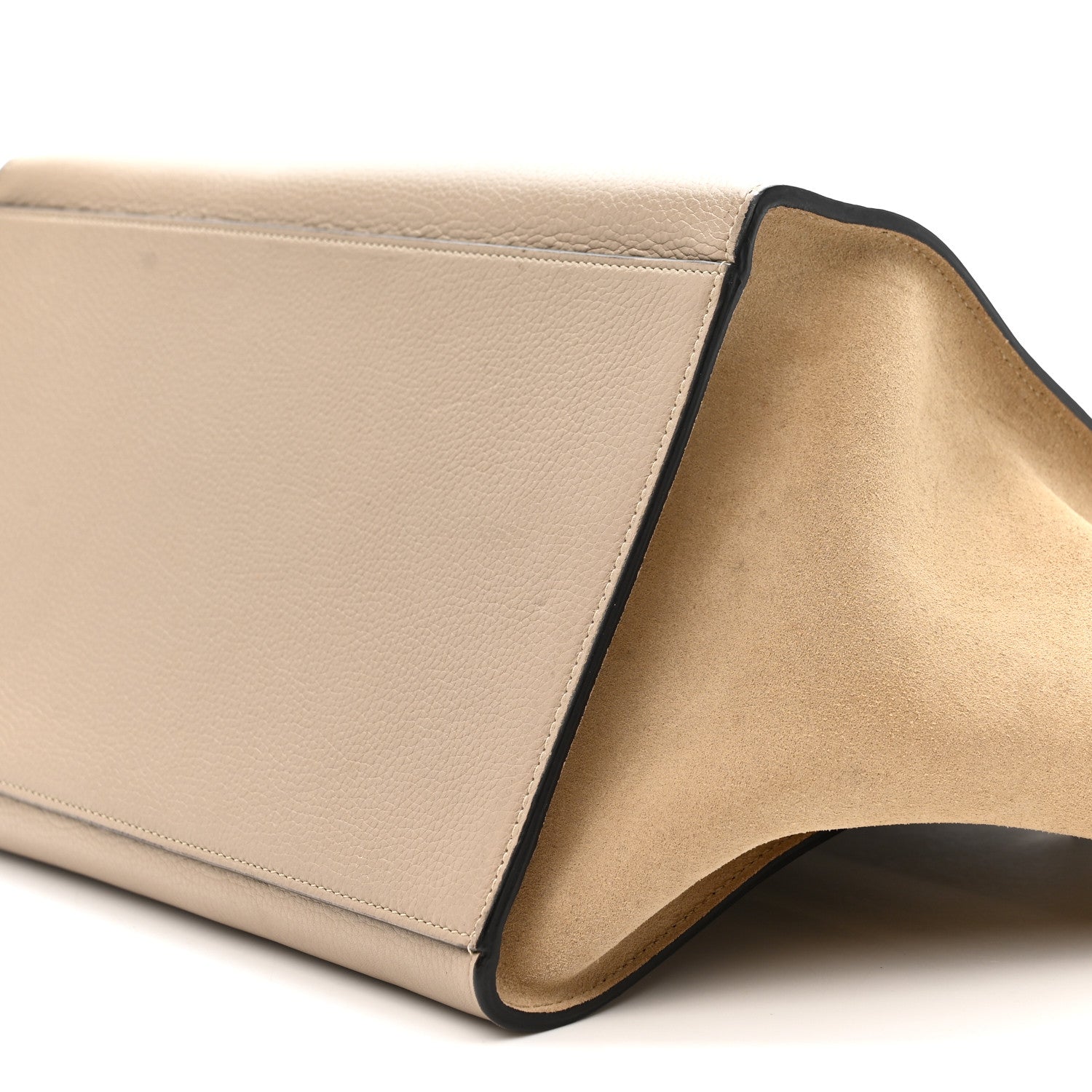 Celine Drummed Calfskin Suede Medium Trapeze Dune 9 of 11