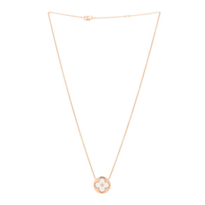 Louis Vuitton 18K Pink Gold Mother Of Pearl Blossom Sun Pendant Necklace 2 of 5