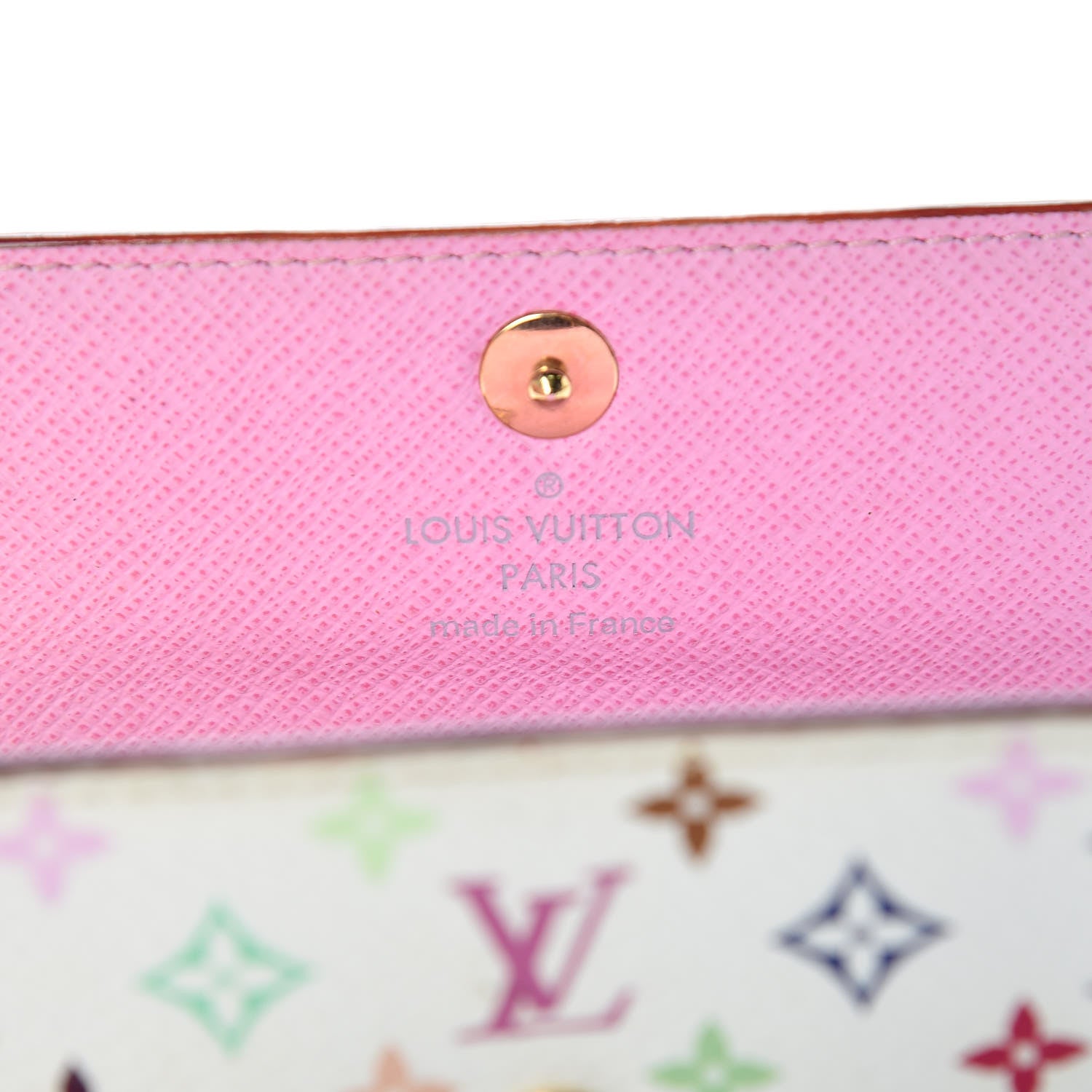 Louis Vuitton Monogram Multicolor Multicles 4 Key Holder White Litchi 6 of 11