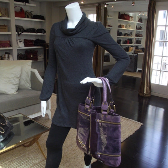 Patent Suede Monna /L Tote Purple