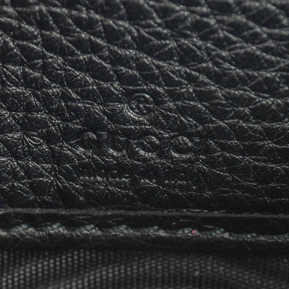 Gucci Pebbled Calfskin Soho Compact Disco Zip Around Wallet Black 6 of 7