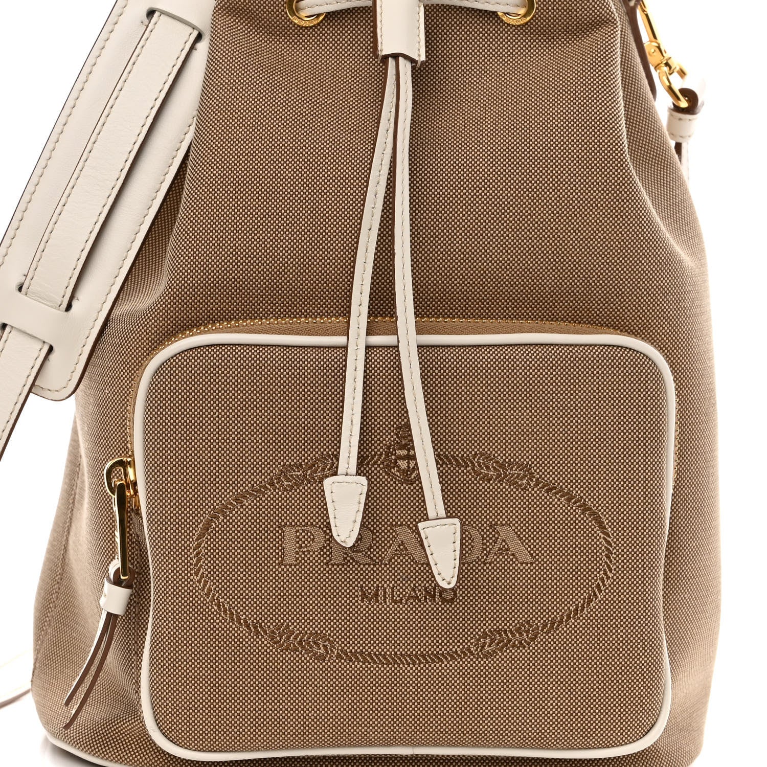 Prada Jacquard Logo Mini Bucket Crossbody Bag Corda Talco 7 of 9