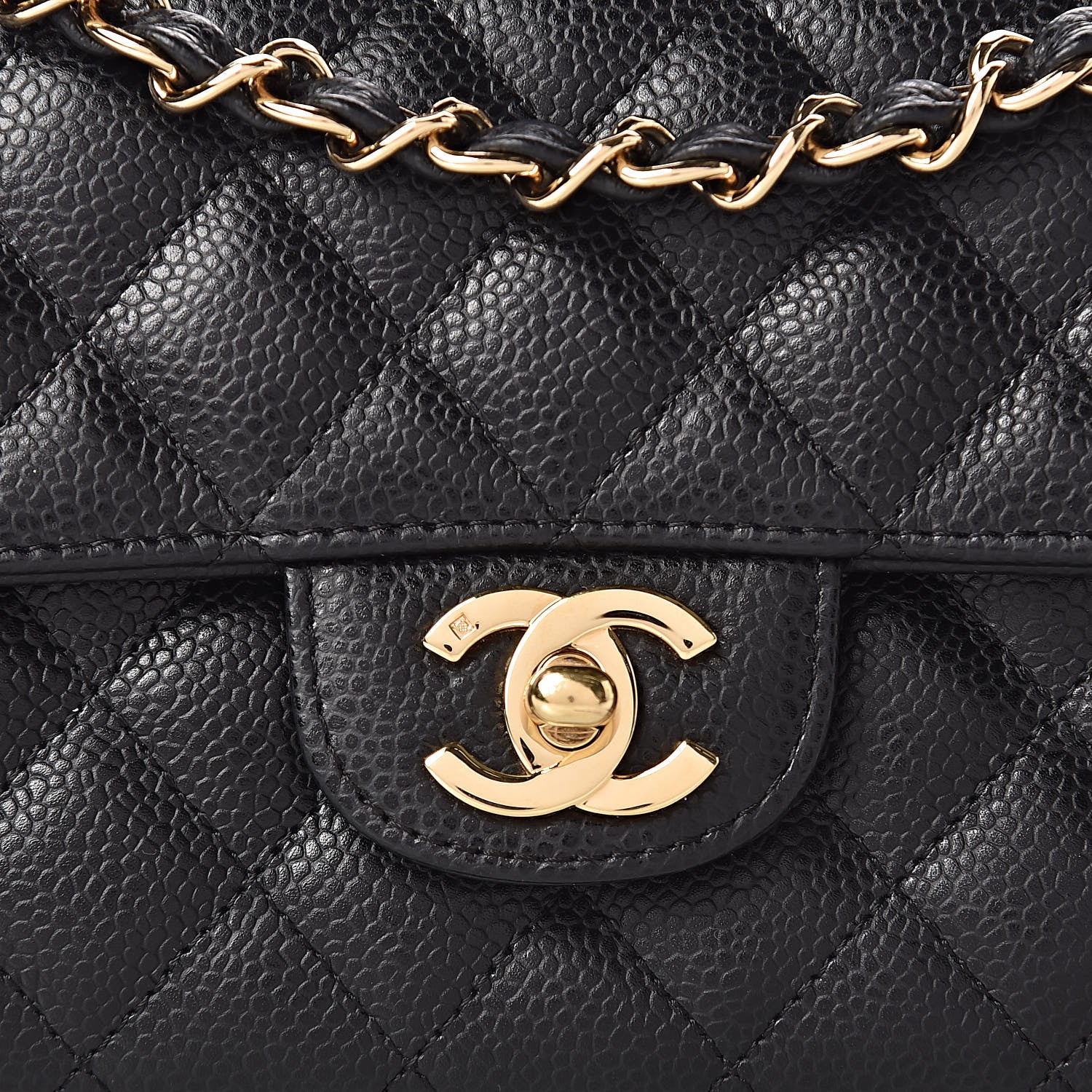 Chanel Caviar Quilted East West Flap Black 8 of 11