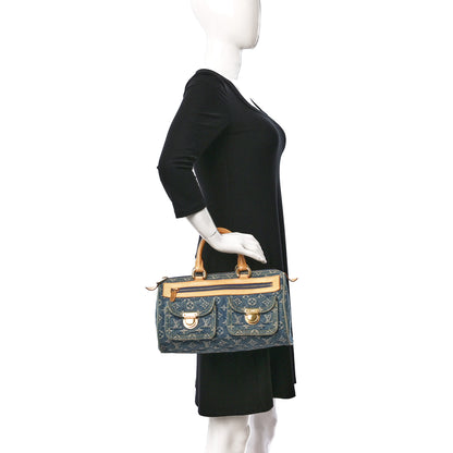 Louis Vuitton Monogram Denim Neo Speedy Blue 2 of 10
