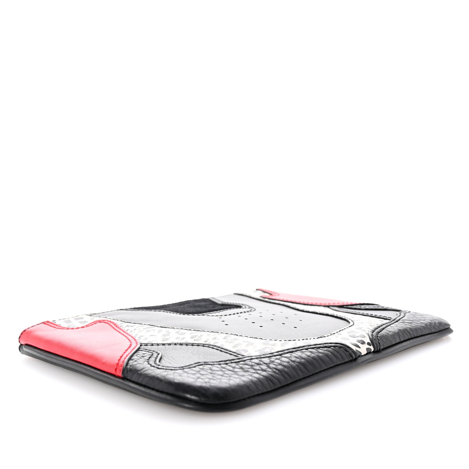 Alexander Wang Perforated Calfskin Clutch  Black Red 4 of 7