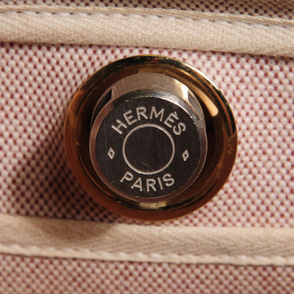 Hermes Toile Vache Calfskin Herbag PM 30 Natural 6 of 13