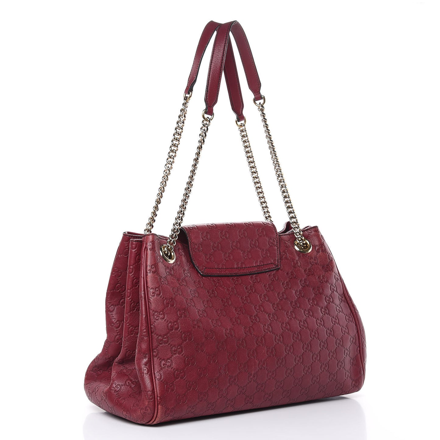 Soft Guccissima Medium Emily Shoulder Bag Classic Ruby