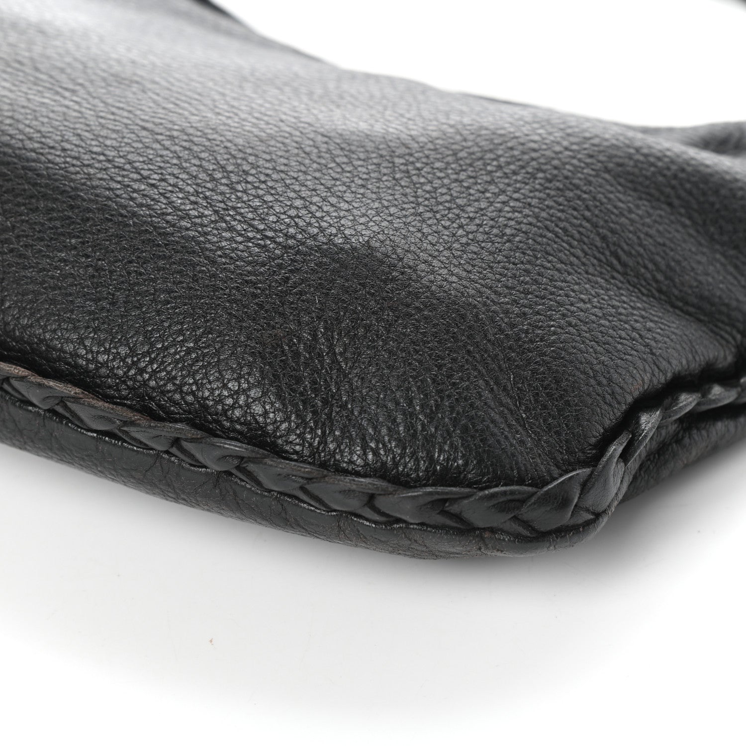 Bottega Veneta Cervo Braided Mini Veneta Hobo Black 9 of 9