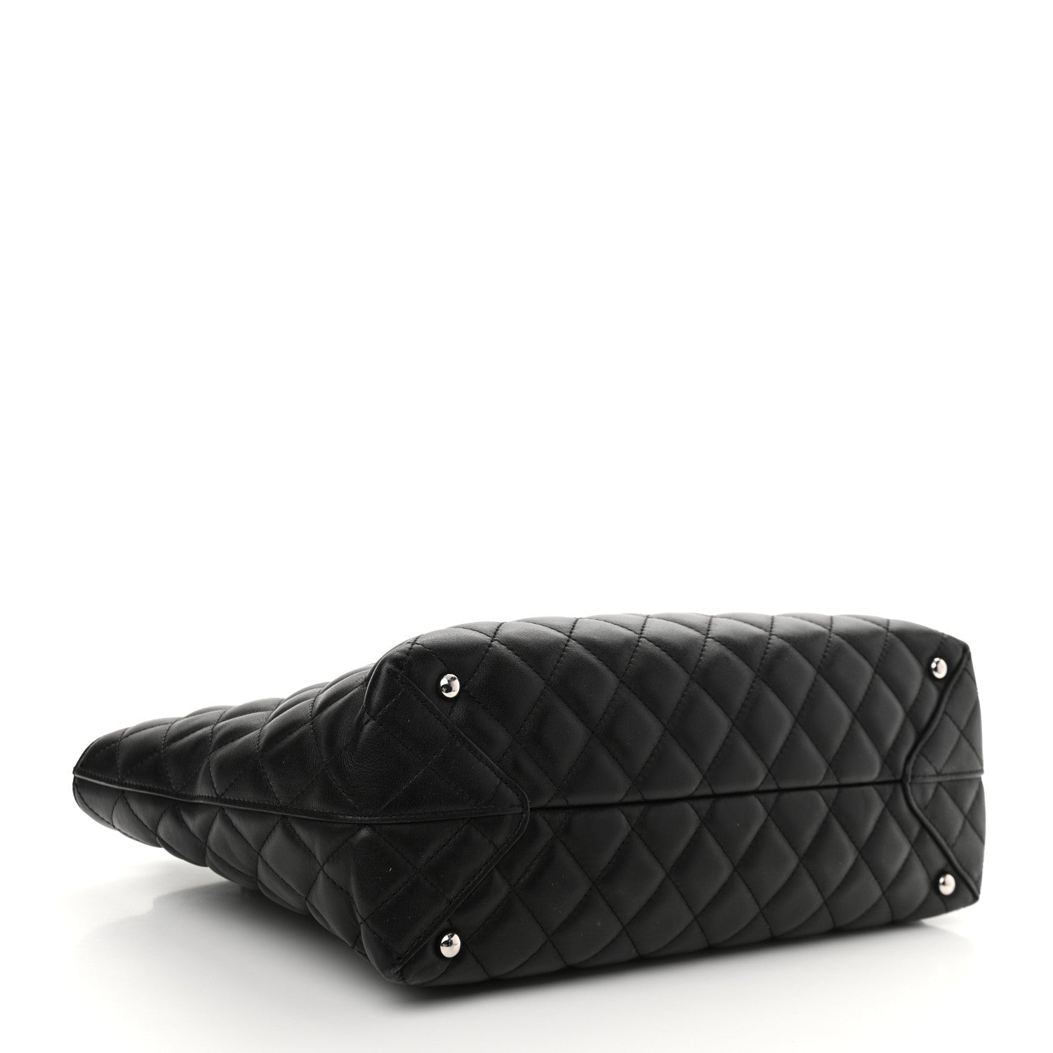 Chanel Calfskin Quilted Large Shopping Tote Black 4 of 14