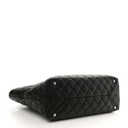 Chanel Calfskin Quilted Large Shopping Tote Black 4 of 14