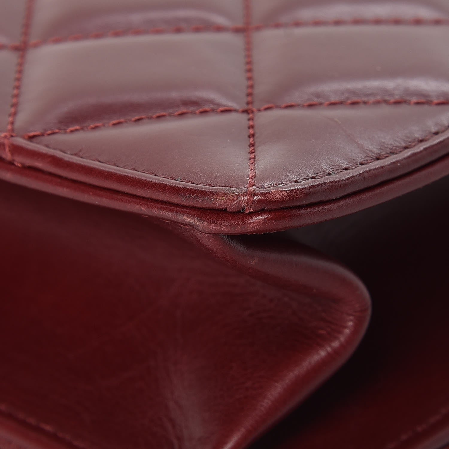 Chanel Calfskin Quilted Ballerine Flap Black Dark Red 12 of 13