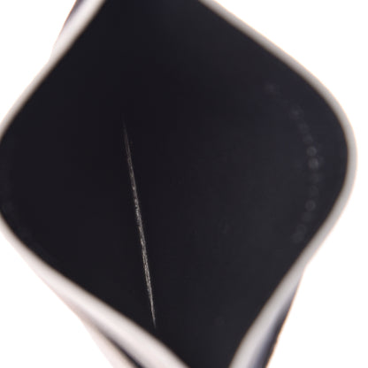Saint Laurent Grain De Poudre Matelasse Chevron Monogram Credit Card Case Granite 5 of 7