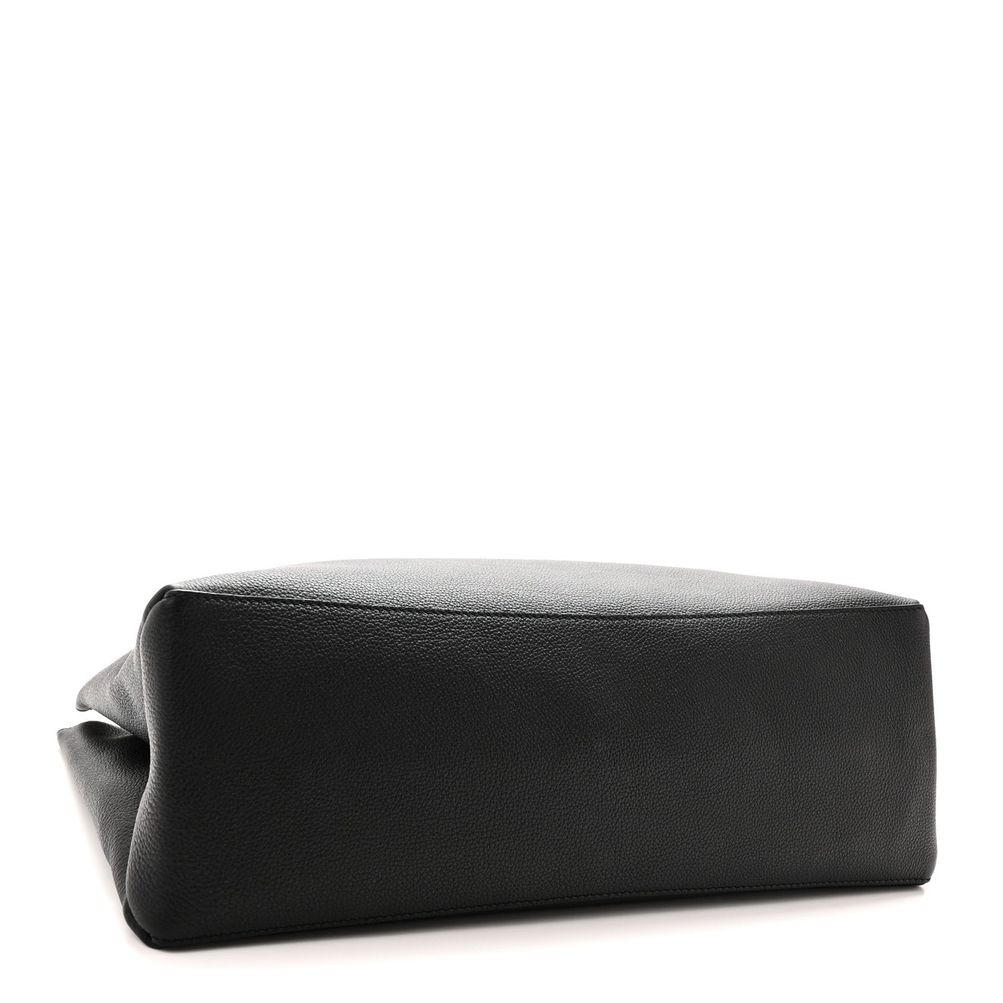 Grained Calfskin Lockme Shopper Black