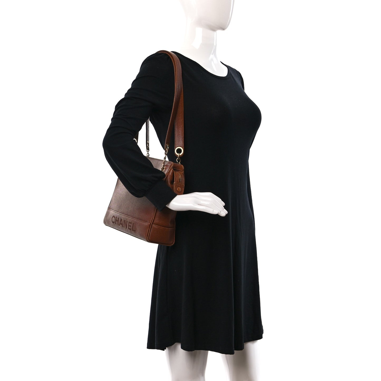 Caviar Shoulder Bag Brown