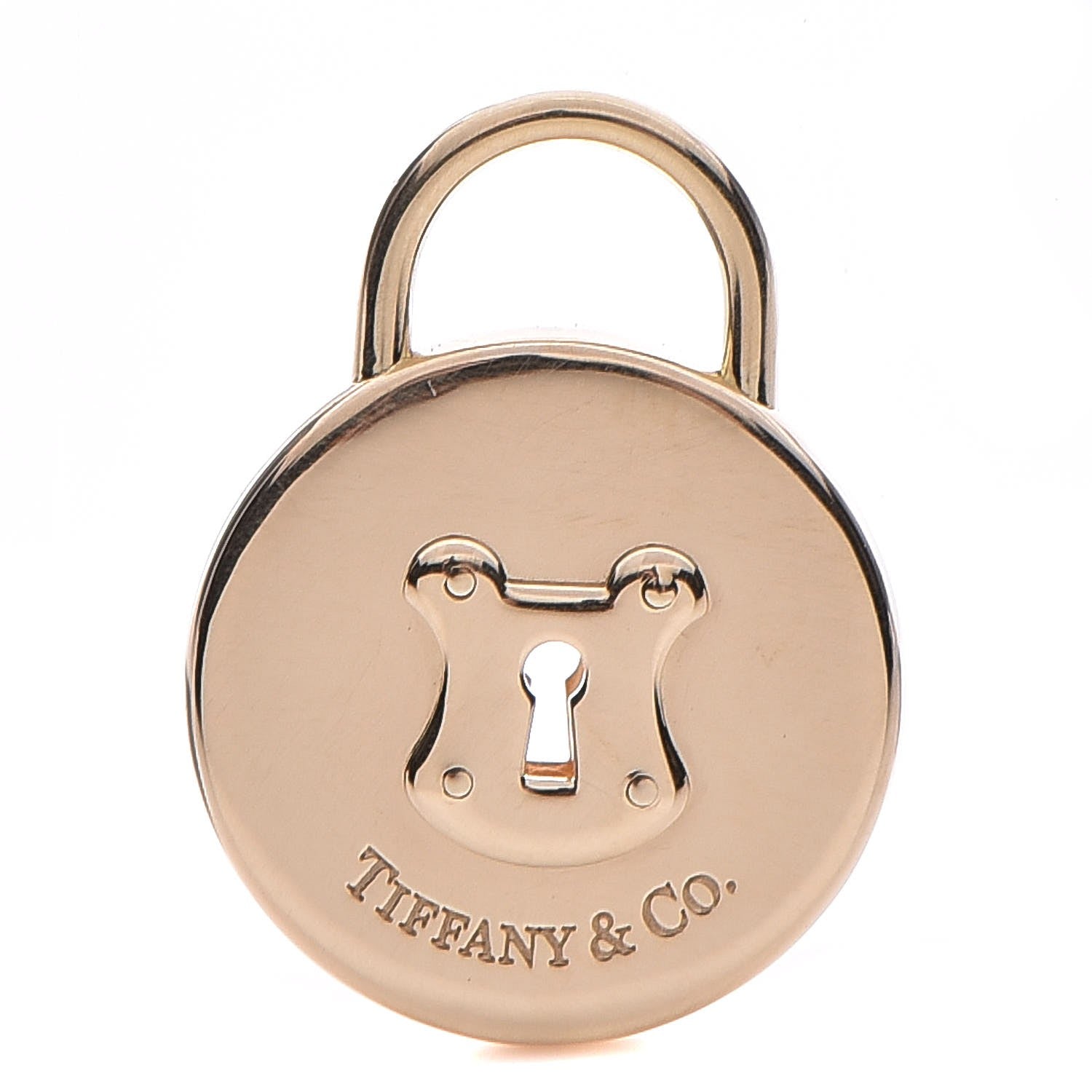 Tiffany 18K Yellow Gold Emblem Lock Pendant 1 of 3