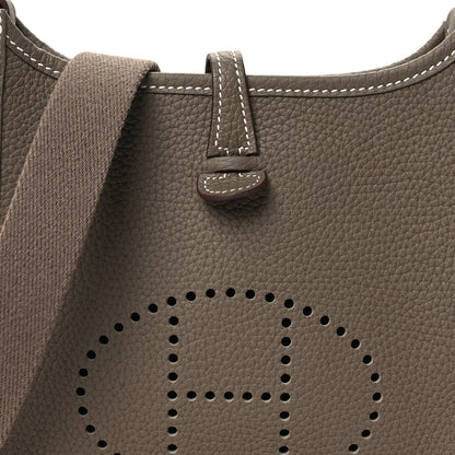Hermes Taurillon Clemence Evelyne TPM Etoupe 9 of 12