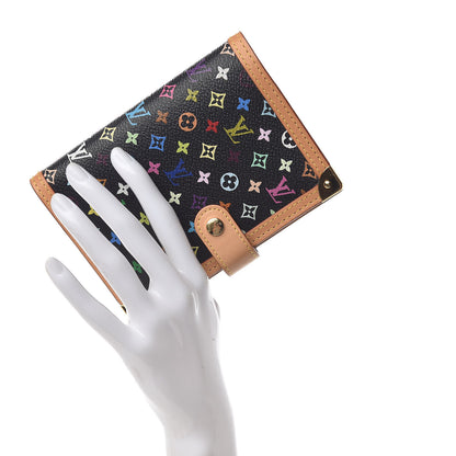 Louis Vuitton Monogram Multicolor Small Ring Agenda Cover Black 2 of 7