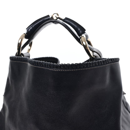 Gucci Calfskin Large Horsebit Chain Hobo Black 7 of 10