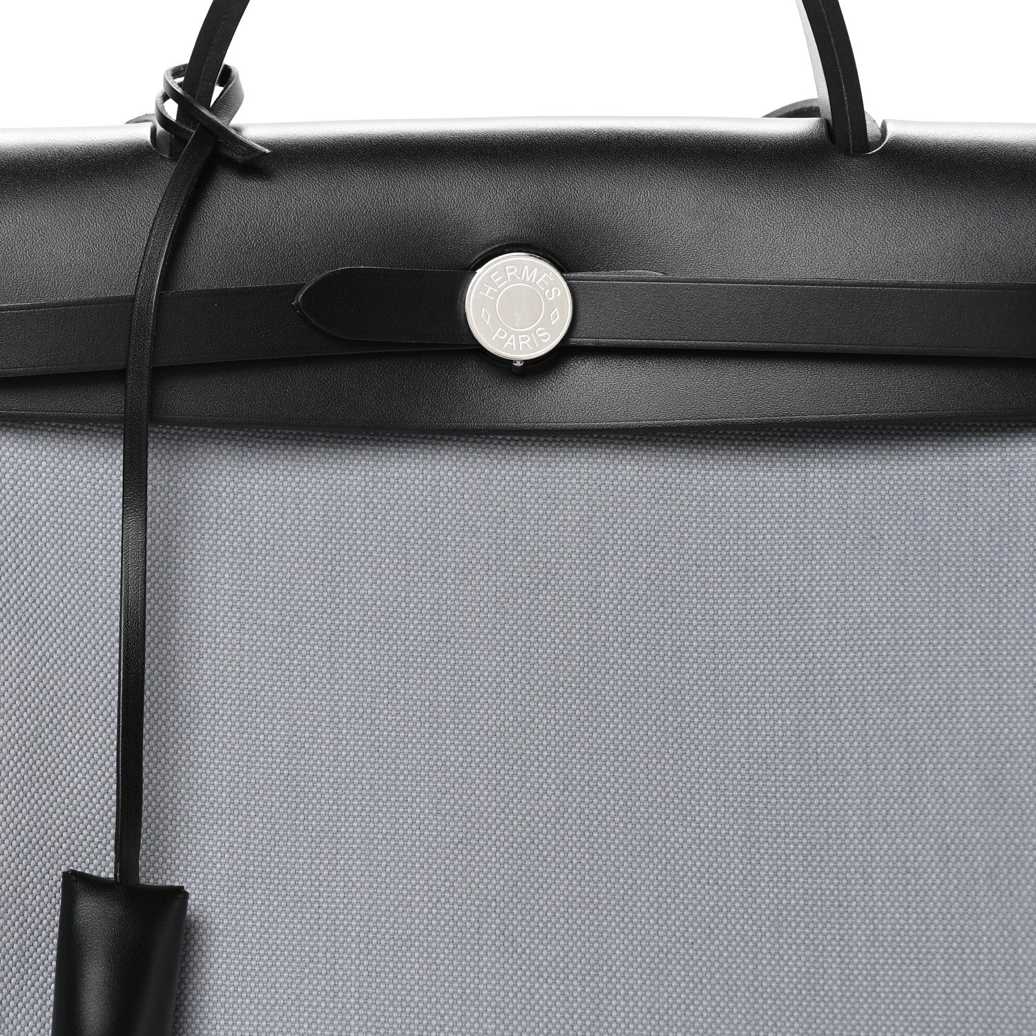 Hermes Military Toile Vache Hunter Herbag Zip Retourne 31 PM Gris Pantin Black 9 of 12