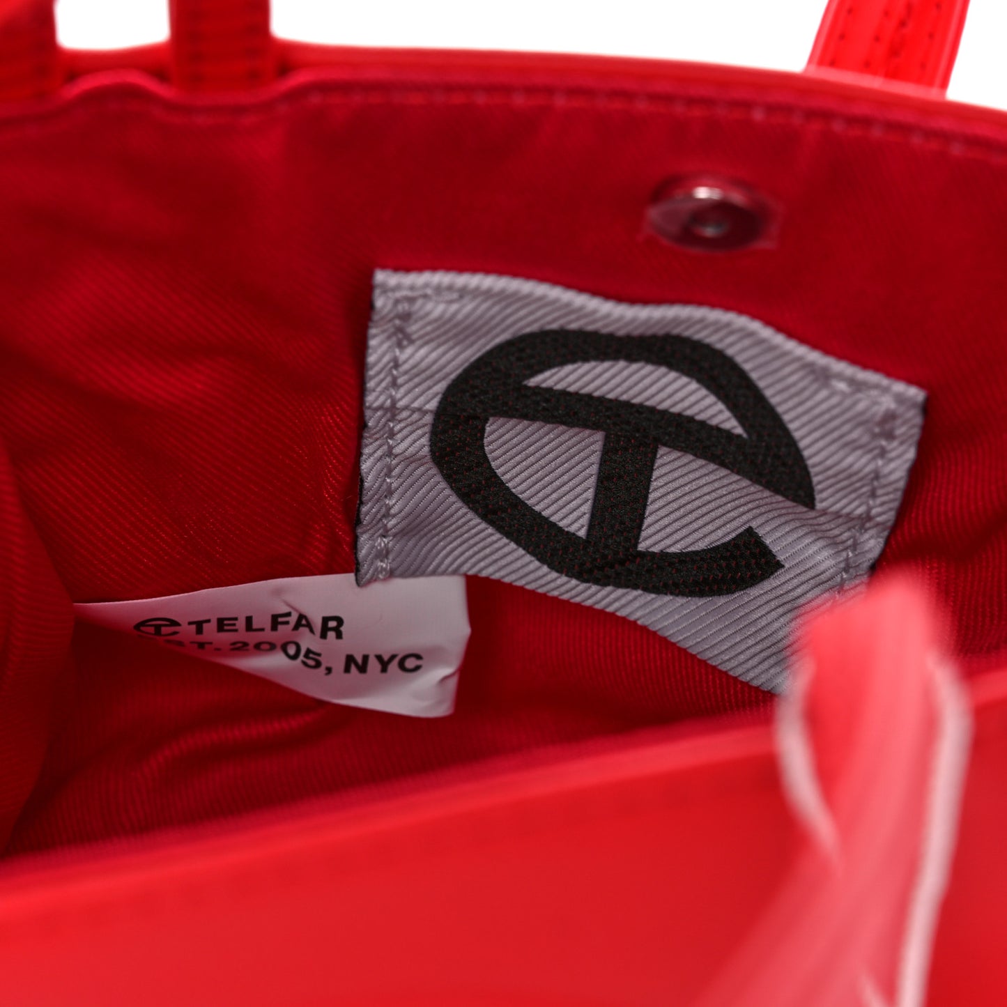 Vegan Leather Small Shopping Bag Red