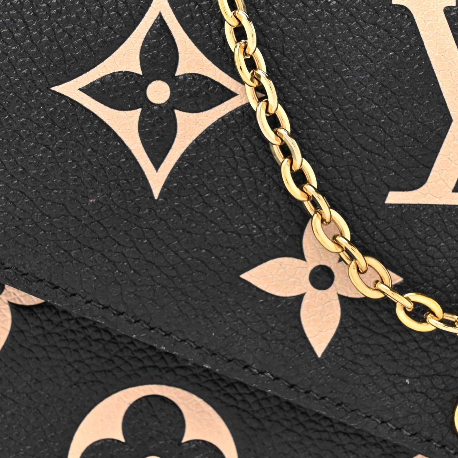 Louis Vuitton Empreinte Monogram Giant Felicie Pochette Black Beige 7 of 12