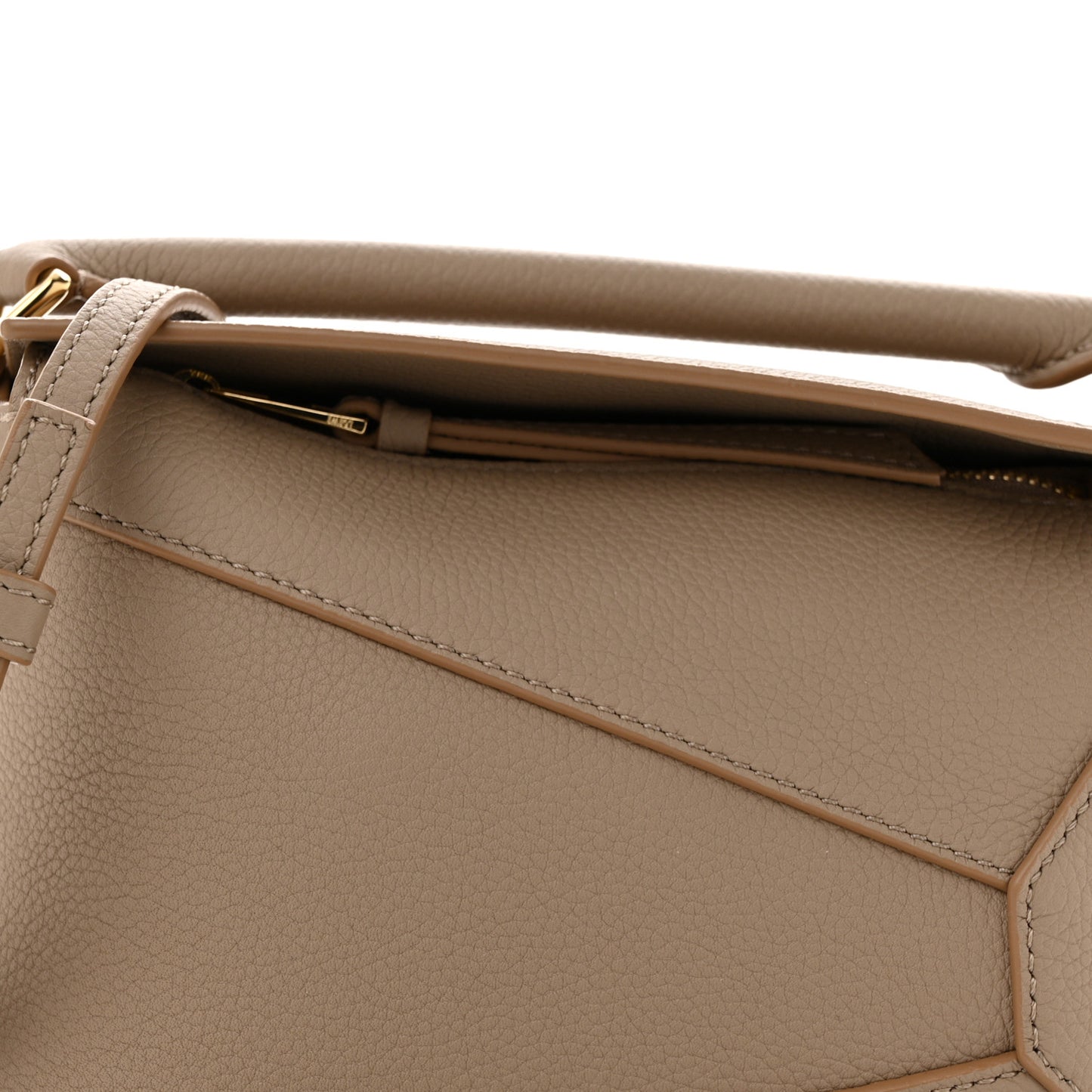 Calfskin Mini Puzzle Edge Bag Sand