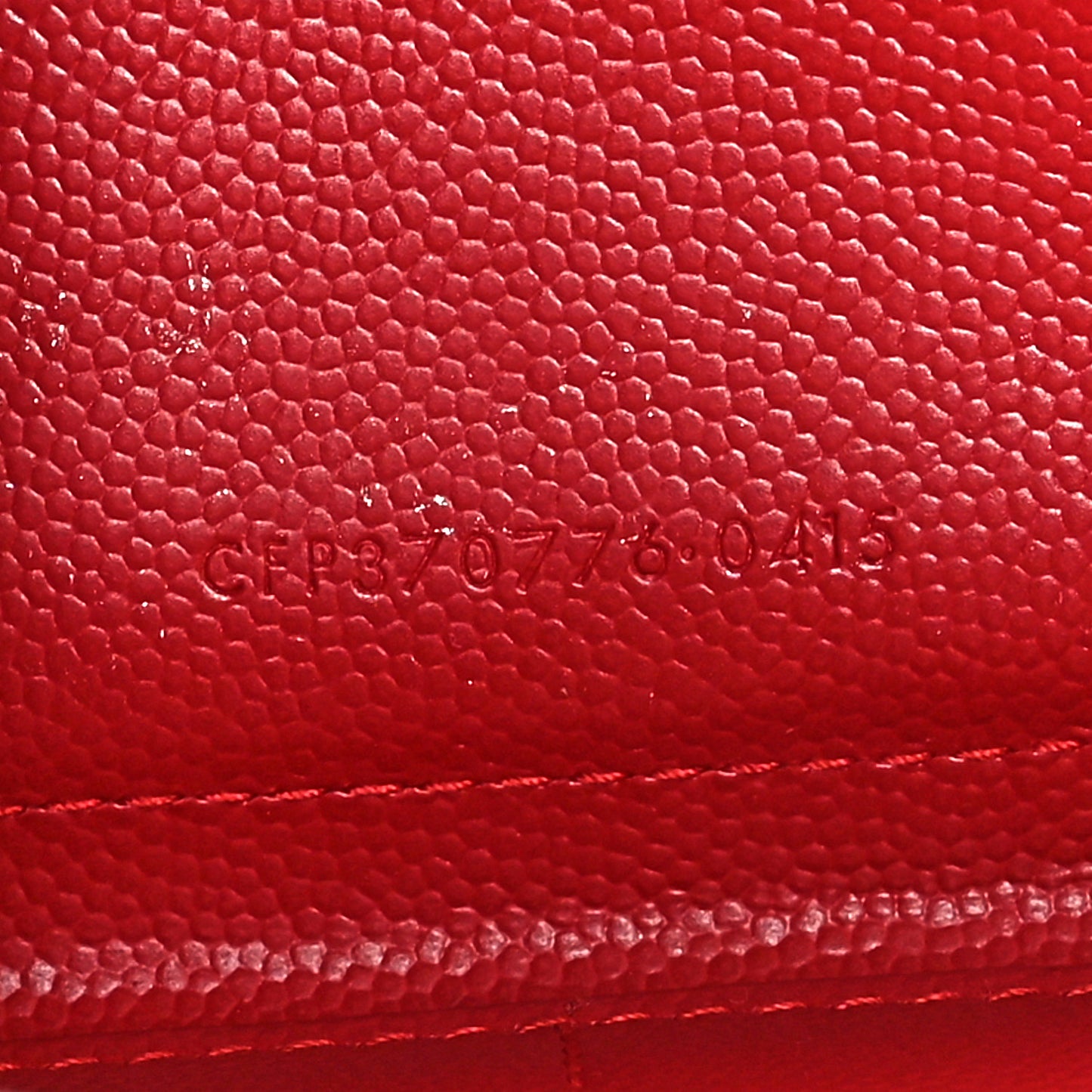 Grain De Poudre Matelasse Chevron Monogram Zip Around Wallet Red