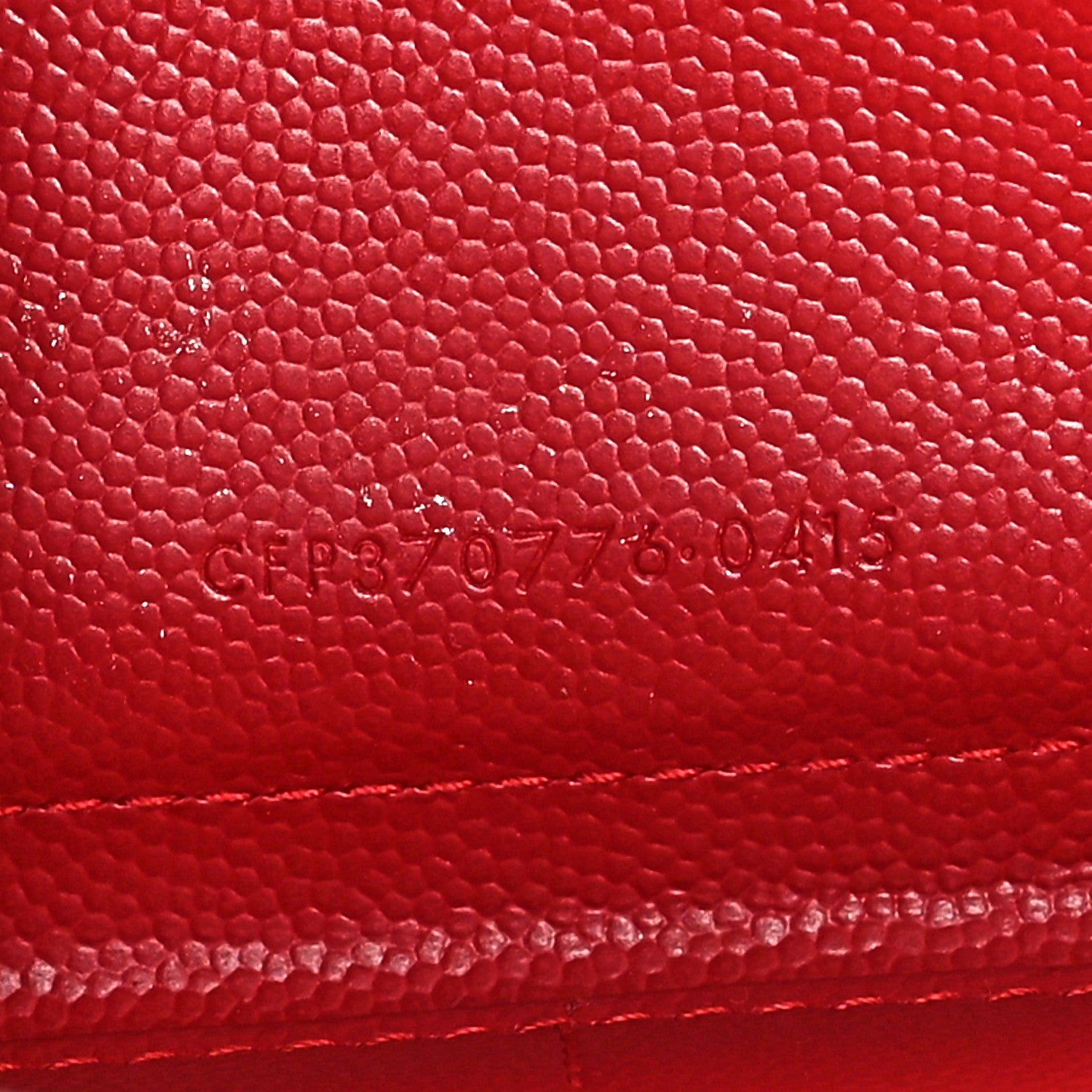 Saint Laurent Grain De Poudre Matelasse Chevron Monogram Zip Around Wallet Red 7 of 10