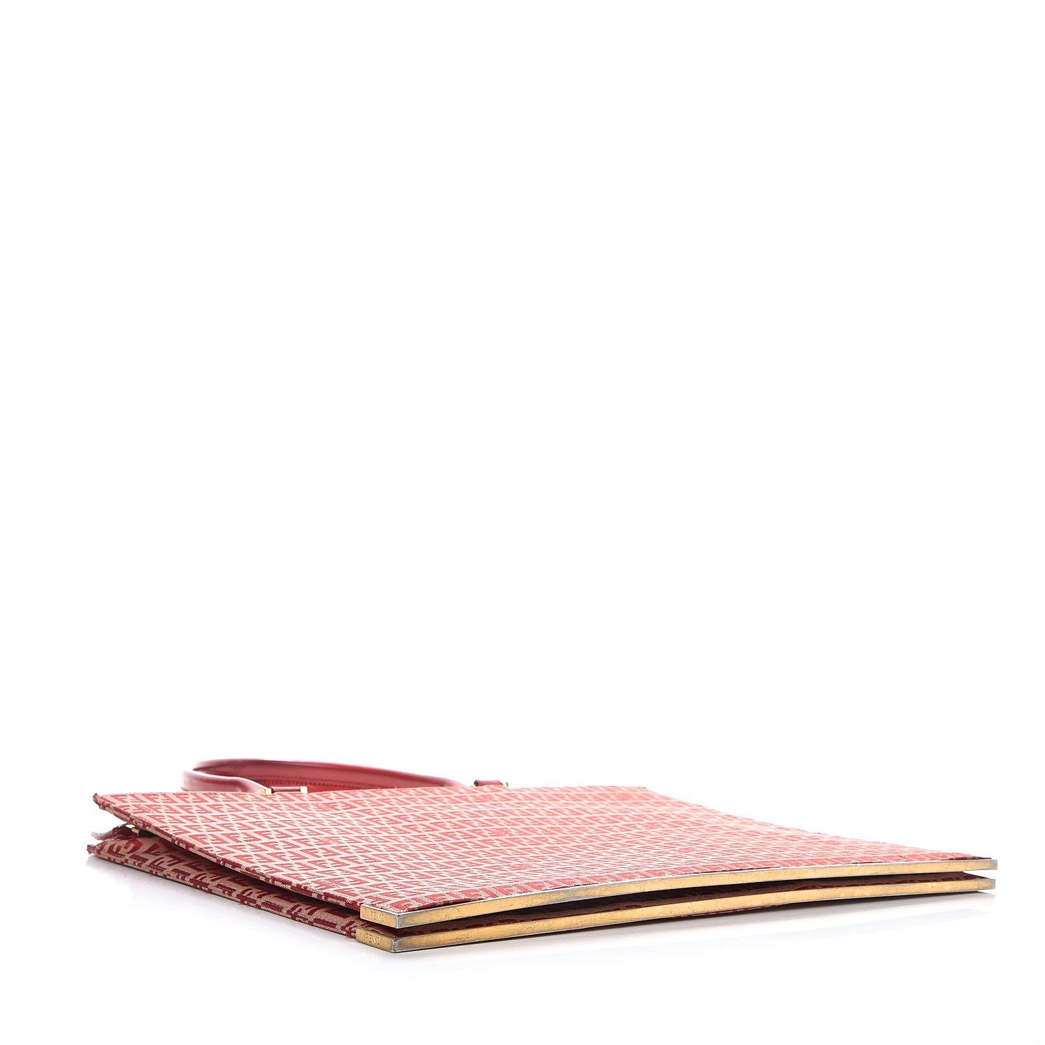 Fendi Zucchino Briefcase Tote Red 4 of 22