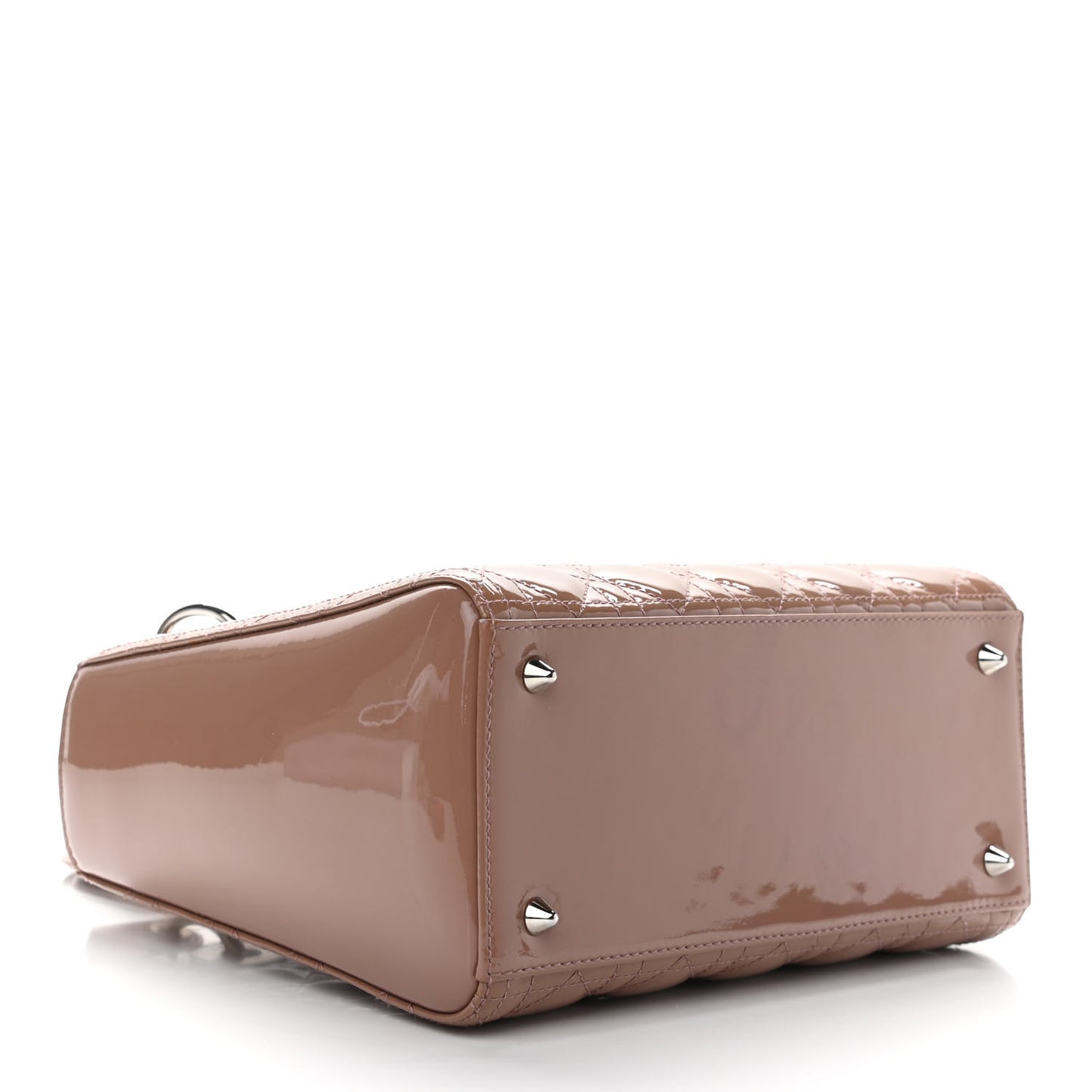 Patent Cannage Medium Lady Dior Brown