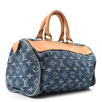 Louis Vuitton Monogram Denim Neo Speedy Blue 3 of 9