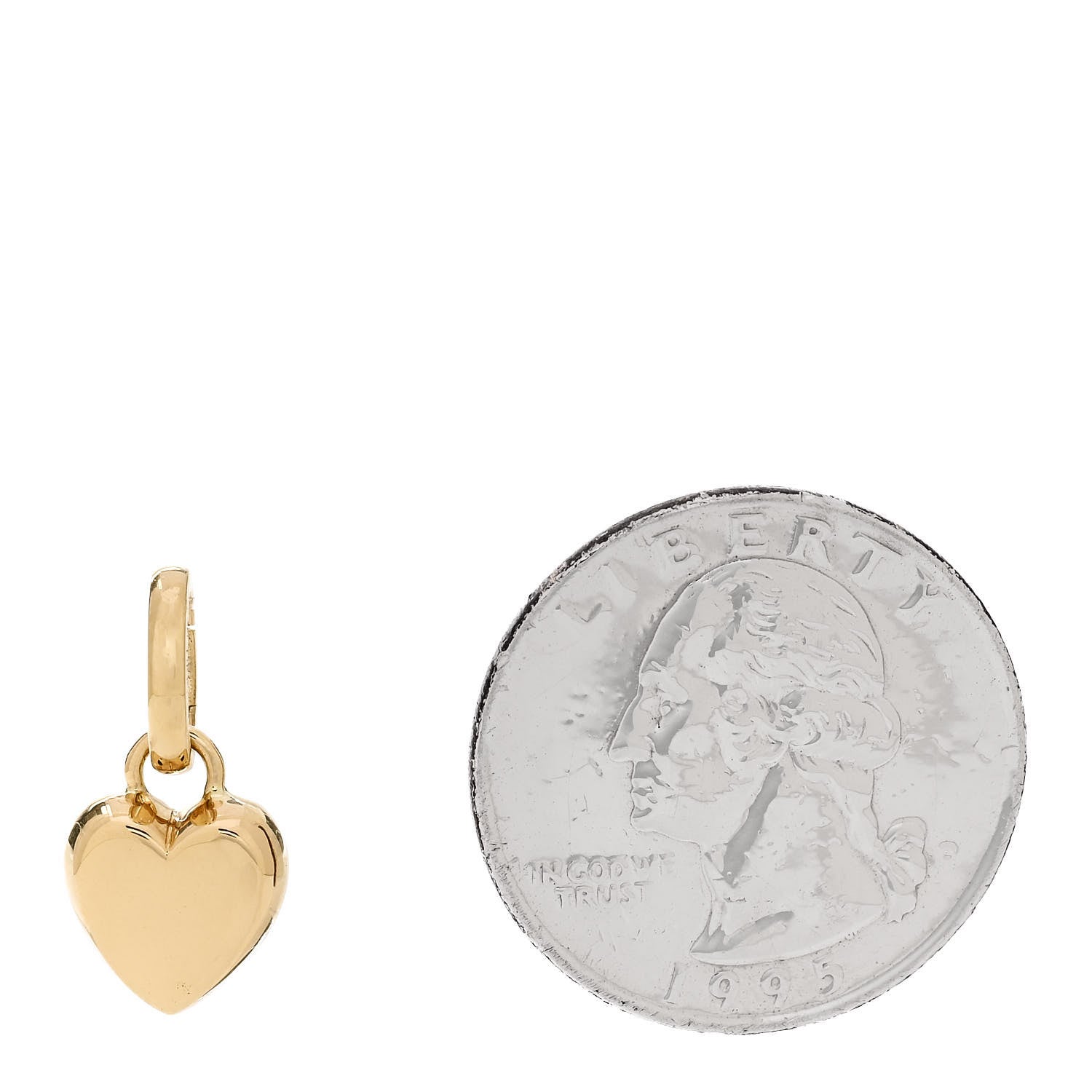 Foundrae 18K Yellow Gold True Love Heart Petite Ingot Medallion Pendant 2 of 5