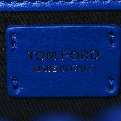 Tom Ford Woven Satin Medium 001 Chain Bag Electric Blue 9 of 14
