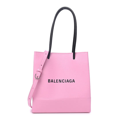 Balenciaga Squared Calfskin Logo North South Shopper Tote XXS Pink 1 of 4