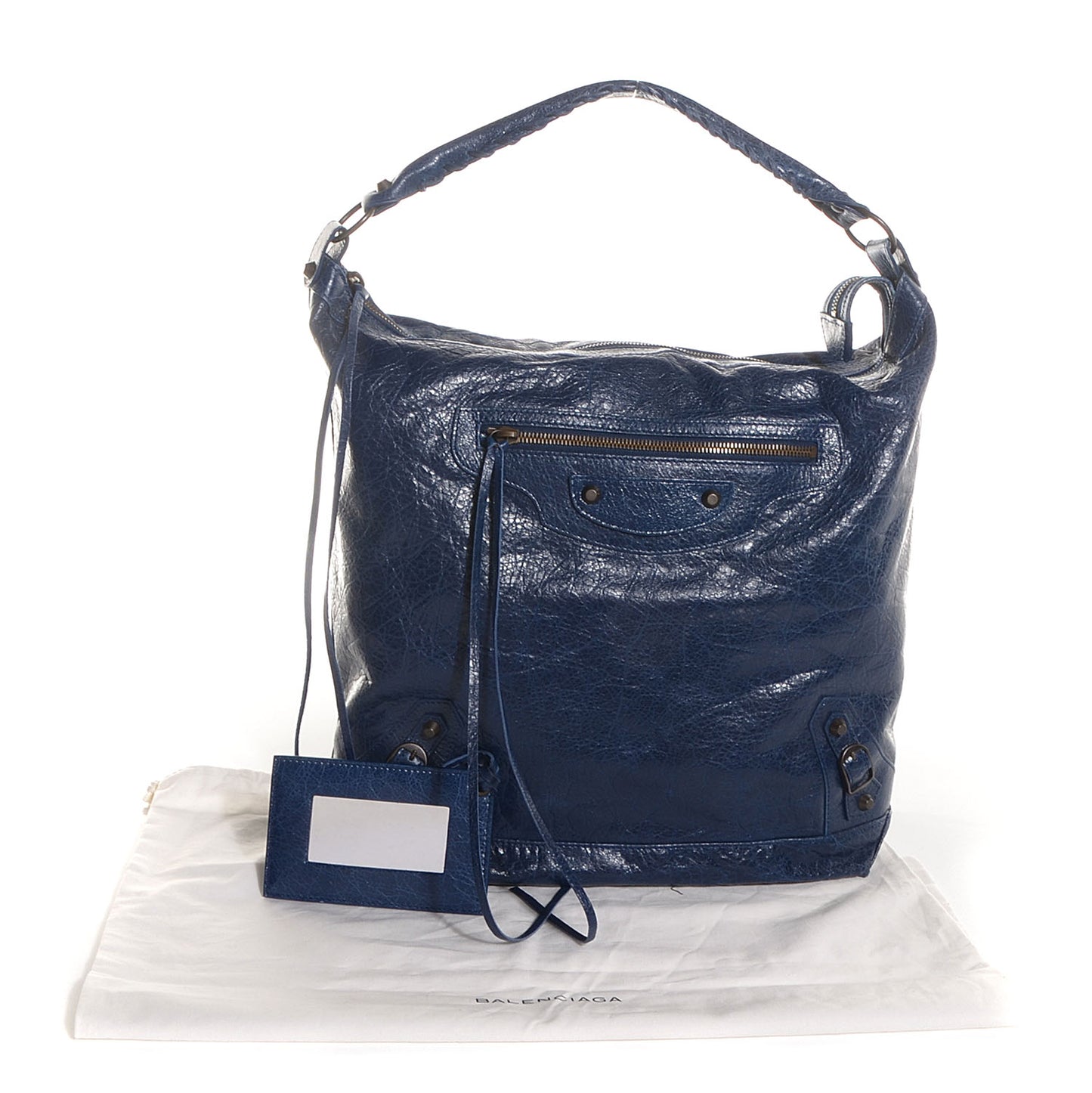Agneau Classic Hardware Day Hobo Bleu Mineral