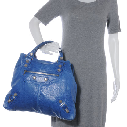 Balenciaga Agneau Giant 21 Silver Hardware Brief Electric Bleu 2 of 6