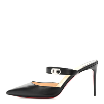 Christian Louboutin Nappa Choc Lock 85 Sandals 39 Black 1 of 13