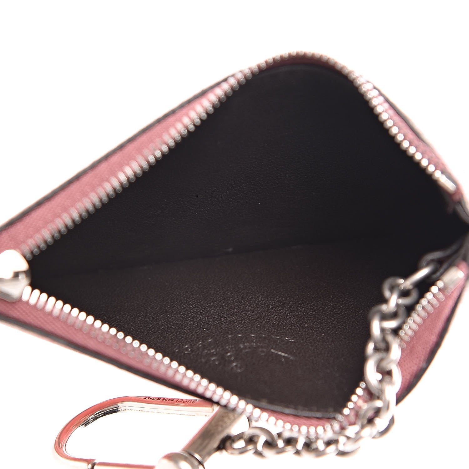 Gucci GG Supreme Monogram Blooms Key Ring Coin Case Beige Multicolor Dry Rose 5 of 7