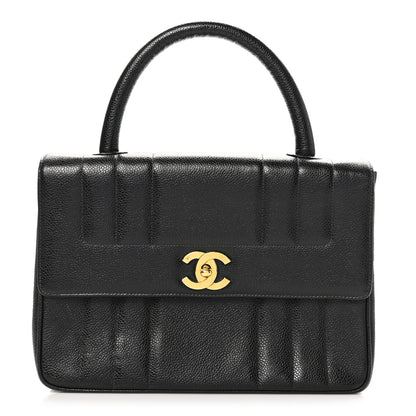 Chanel Caviar Vertical Quilted Kelly Flap Bag Black 1 of 11