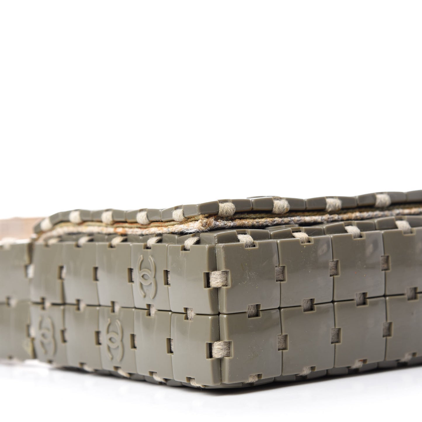Tweed Resin Tile Flap Green