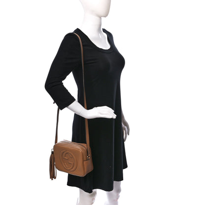 Gucci Pebbled Calfskin Small Soho Disco Bag Camelia 2 of 10