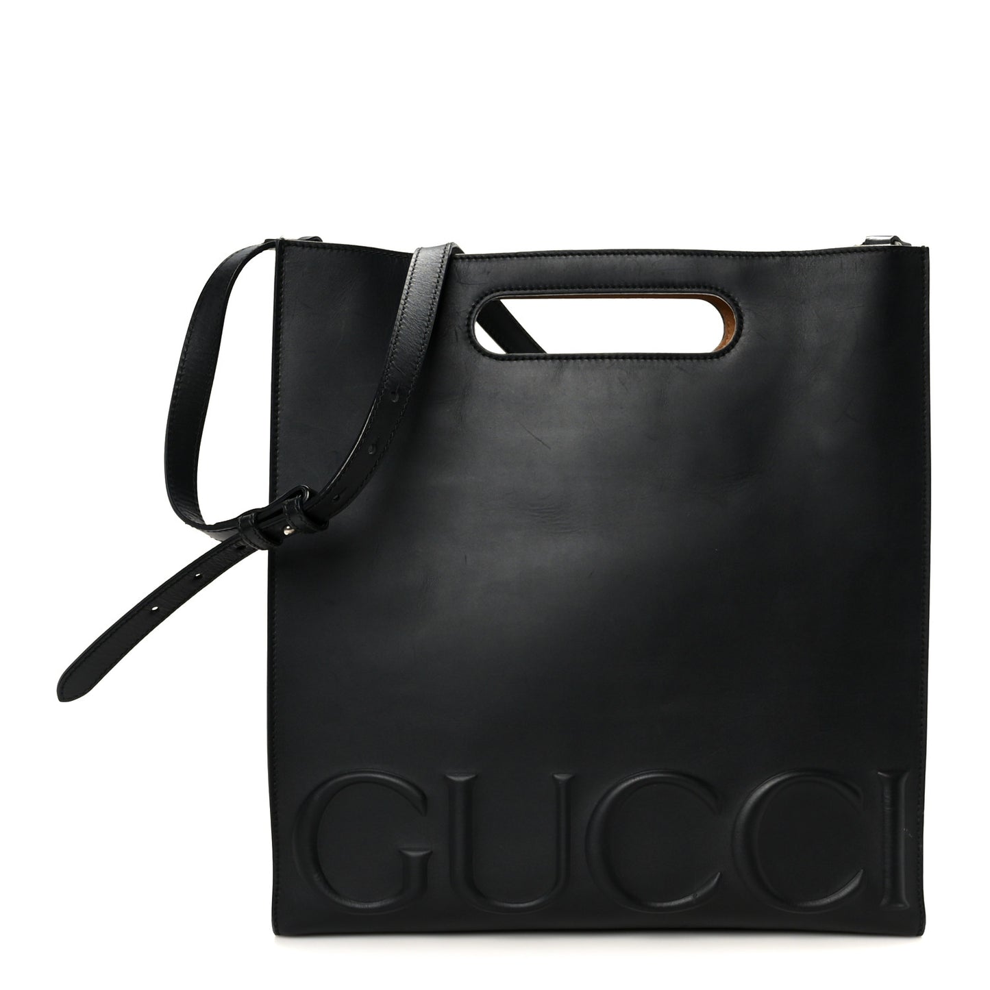 Calfskin Embossed Medium XL Tote Black